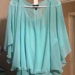 Plus size Blouse with elastic waistband